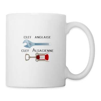 clef anglaise alsacienne humour drole alcool tire - Mug blanc - blanc - Droite