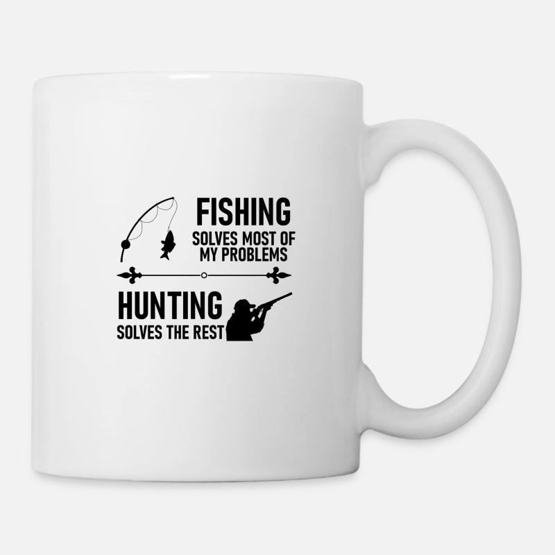 Pêche et chasse - Mug blanc - blanc