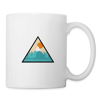 Montagnes Nature Randonnée coucher de soleil triangulaire - Mug blanc - blanc - Droite