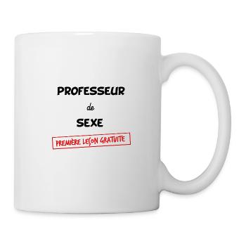 professeur de sexe première leçon gratuite ! - Mug blanc - blanc - Droite