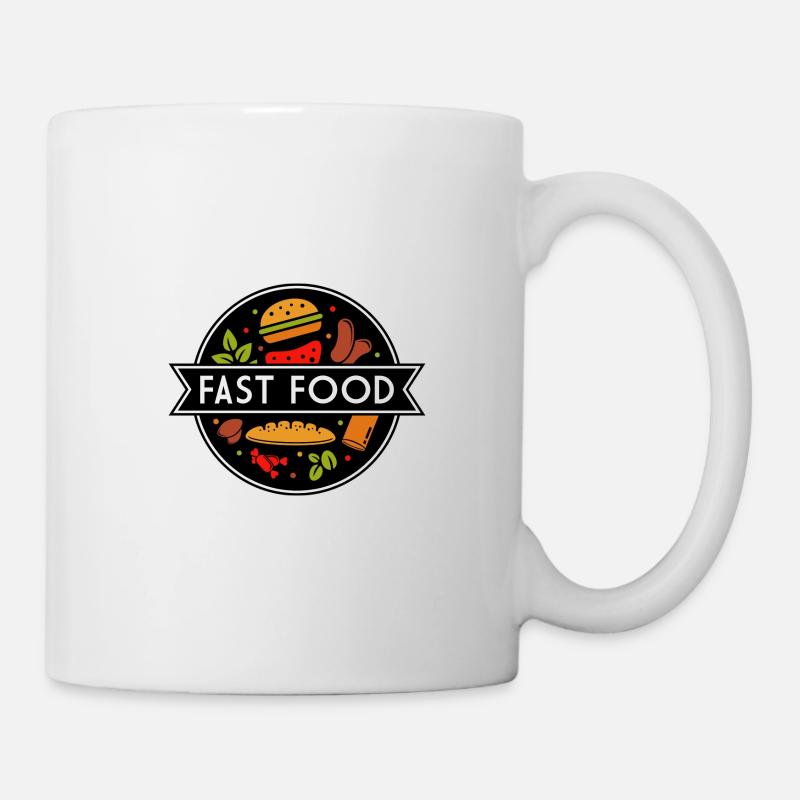 Fast Food - Tasse - Weiß