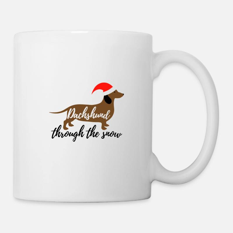 Dachshund through the snow - Tasse - Weiß