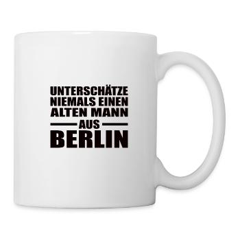 Berlin Mann Berliner Rentner Vater Geschenk - Tasse - Weiß - Rechts