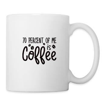 Kaffee Sarkasmus Freunde Glück Freude Cappuccino - Tasse - Weiß - Rechts