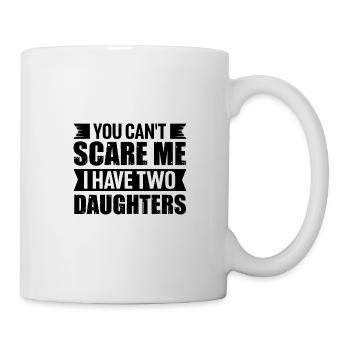 Fête des mères Fête des pères Mère Père Deux filles Bébé - Mug blanc - blanc - Droite