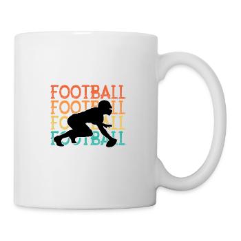 Retro Vintage Zitat Amerikaner Fußball -Fußballer - Tasse - Weiß - Rechts