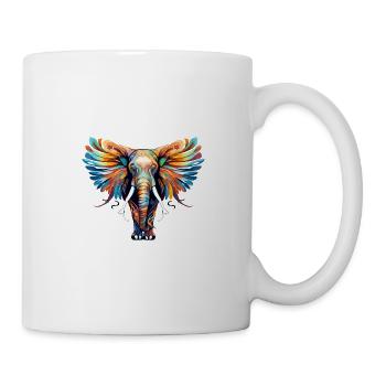 Elephant with Feathers no2 - Tasse - Weiß - Rechts