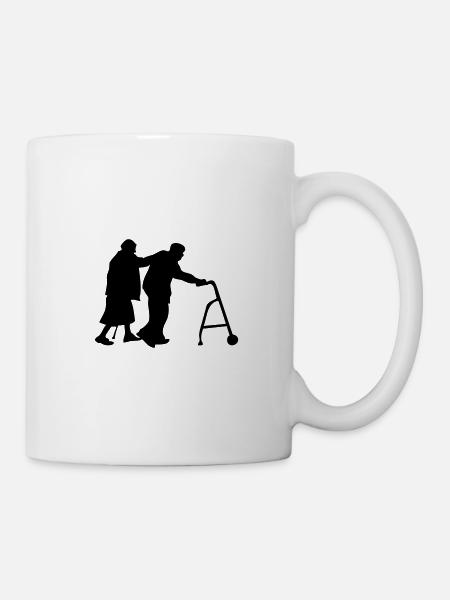 Opa Oma walker - Tasse - Weiß