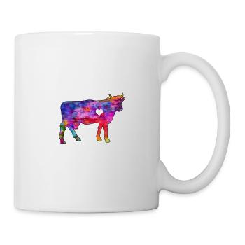 Cow with heart - Mug - white - Right