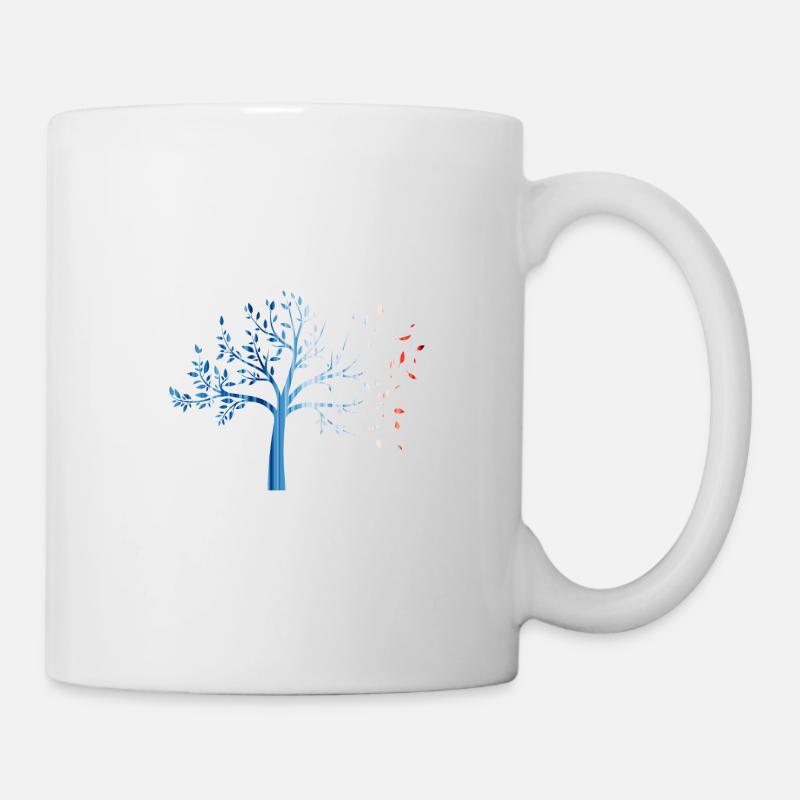 Warming stripes - lose nature / tree - Tasse - Weiß