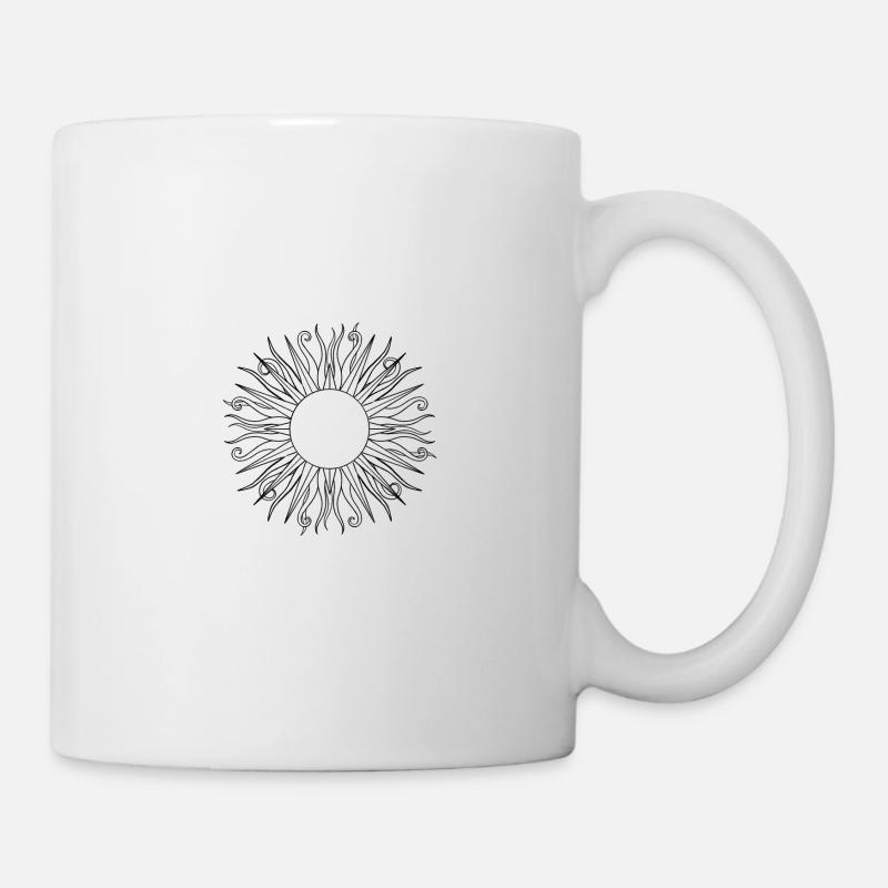 Sun hippie black - Mug - white