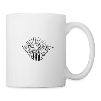 Sunrise, Trees & Mountains - Mug - white - Right
