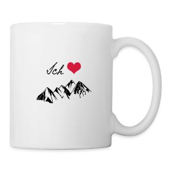 Berge Wandern Ich liebe die Berge - Tasse - Weiß - Rechts