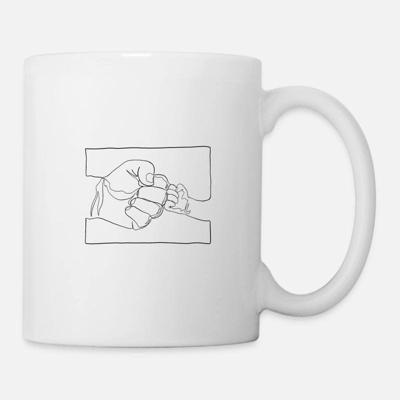Kleine Faust große Faust - Oneliner - Tasse - Weiß