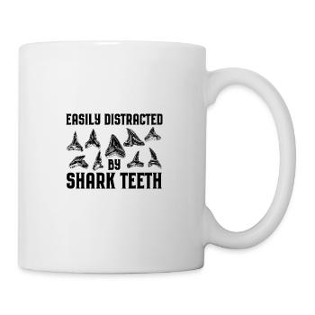 Dents de requin Collecte | Idées cadeaux Shark Tooth - Mug blanc - blanc - Droite