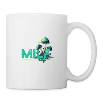 Vintage citation champignons ID comme nourriture - Mug blanc - blanc - Droite
