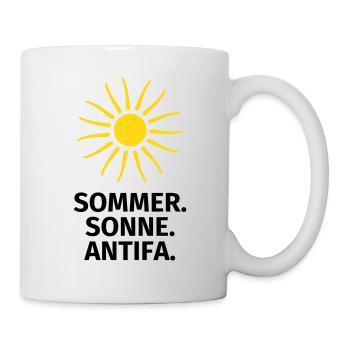 Sommer Sonne Antifa - Tasse - Weiß - Rechts