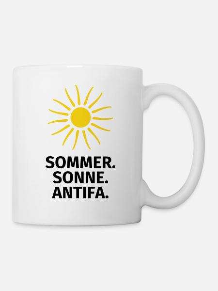 Sommer Sonne Antifa - Tasse - Weiß