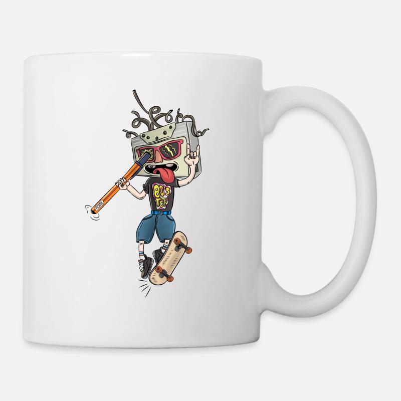 Cassette White 80's TOP - Mug - white
