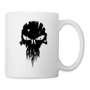 Schwarzer Totenkopf - Tasse - Weiß - Rechts