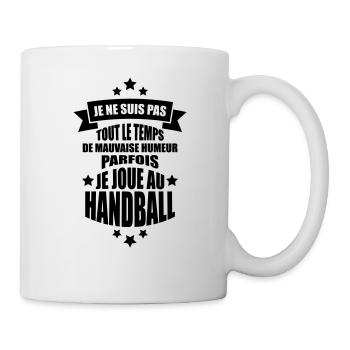 parfois je joue au handball - Mug blanc - blanc - Droite