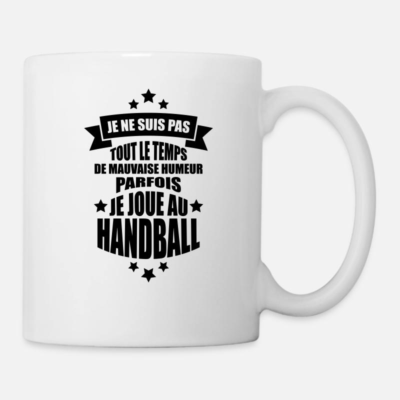 parfois je joue au handball - Mug blanc - blanc