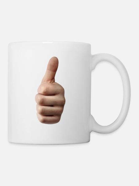 Daumen hoch - Tasse - Weiß