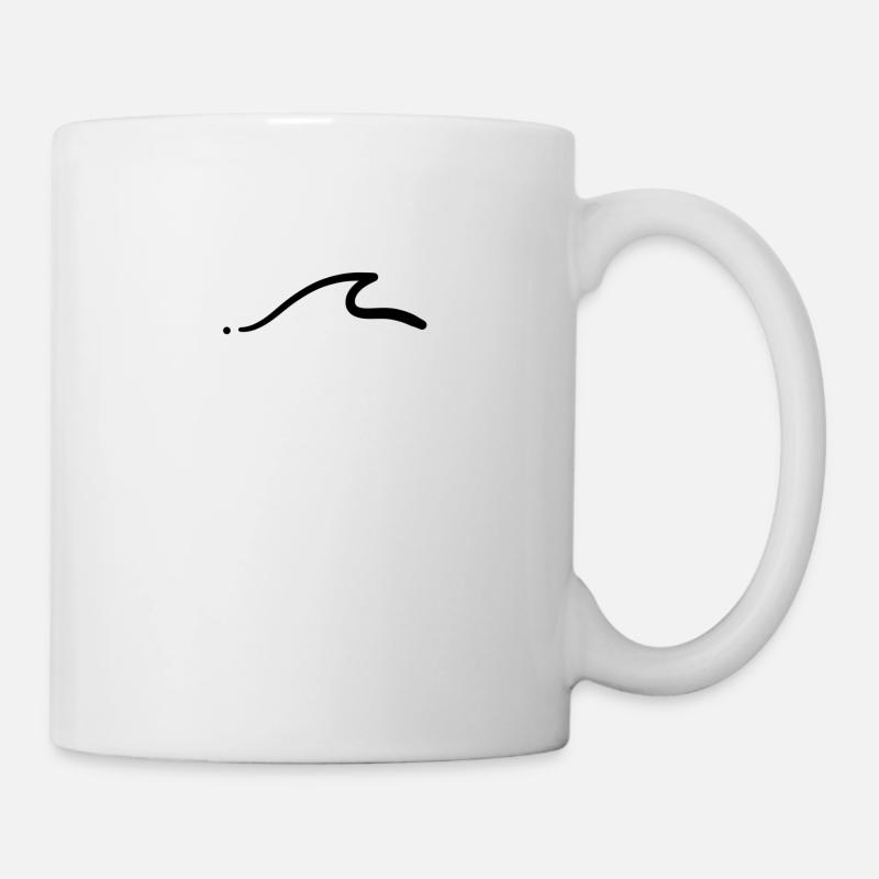 Minimalistische Welle - Mug blanc - blanc