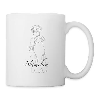 2 Erdmännchen Meerkat - Tasse - Weiß - Rechts