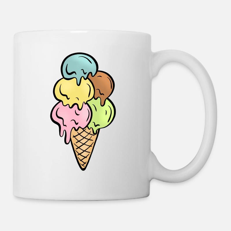 Eiswaffel - Tasse - Weiß