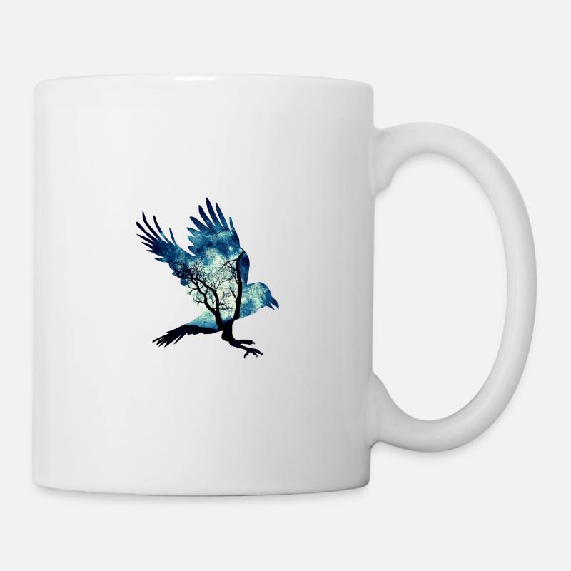 Rabe - Tasse - Weiß