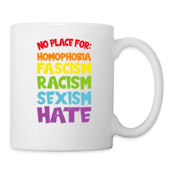 against homophobia gay pride Lesbian LGBT Gay - Mug blanc - blanc - Droite