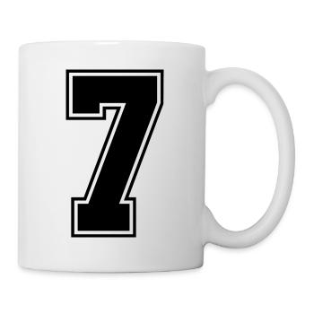 7 nombre de maillots - Mug blanc - blanc - Droite