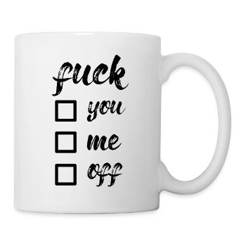 Putain, noir - Mug blanc - blanc - Droite