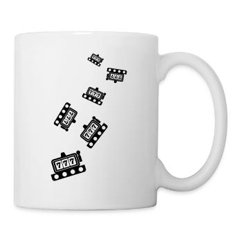 Icône de silhouette de bandit manchot - Mug blanc - blanc - Droite