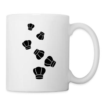 Symbole du chapeau de chef - Mug blanc - blanc - Droite