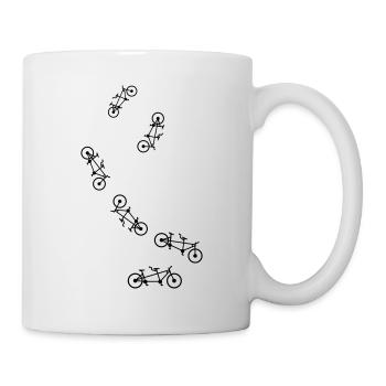 Bicycle tandem - Mug - white - Right