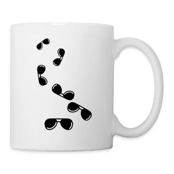 symbole d’icône de lunettes de soleil - Mug blanc - blanc - Droite