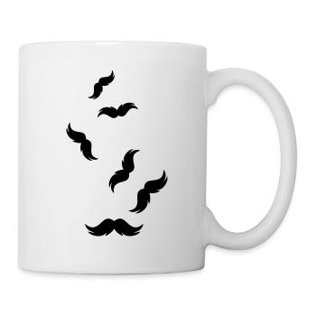 Symbole de moustache - Mug blanc - blanc - Droite