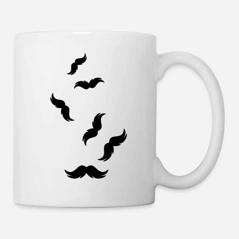 Symbole de moustache - Mug blanc - blanc