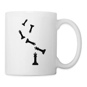 Schachfigur Königin - Tasse - Weiß - Rechts