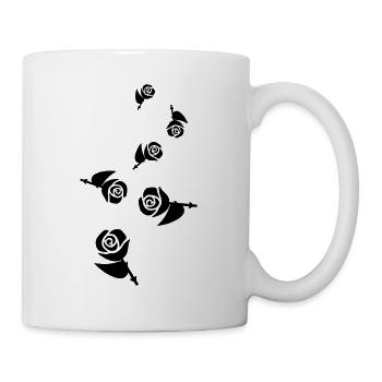 Symbole de l’icône rose - Mug blanc - blanc - Droite