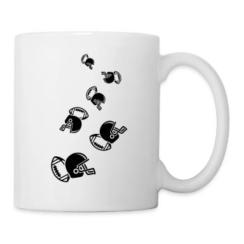 Football Helm - Tasse - Weiß - Rechts