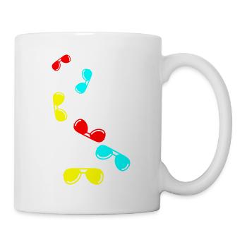 symbole d’icône de lunettes de soleil - Mug blanc - blanc - Droite