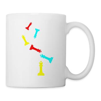 Reine de la pièce d’échecs - Mug blanc - blanc - Droite