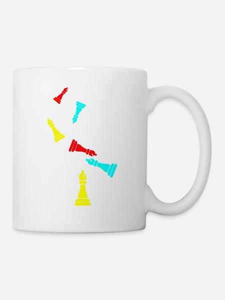 Schachfigur symbol - Tasse - Weiß