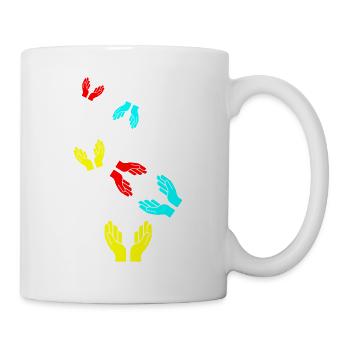 Icône d’icône de mains - Mug blanc - blanc - Droite