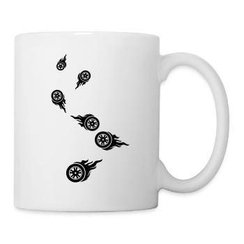 Reifen feuer - Tasse - Weiß - Rechts