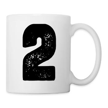 Maillot numéro 2 - Mug blanc - blanc - Droite