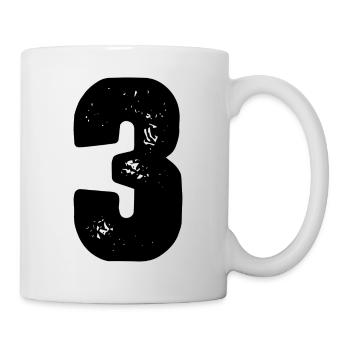 Maillot numéro 3 - Mug blanc - blanc - Droite